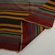 Large Vintage Striped Anatolian Hand-Woven Wool & Cotton Rugsku-135
