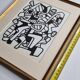 Screenprint after Jean Dubuffet framed under glass 24 cm by 31 cm