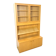 Tall LP display cabinet with glass doors and magazine shelf from Sweden