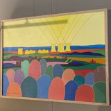 Tableau centrale colorée Pierre Wittmann 1978