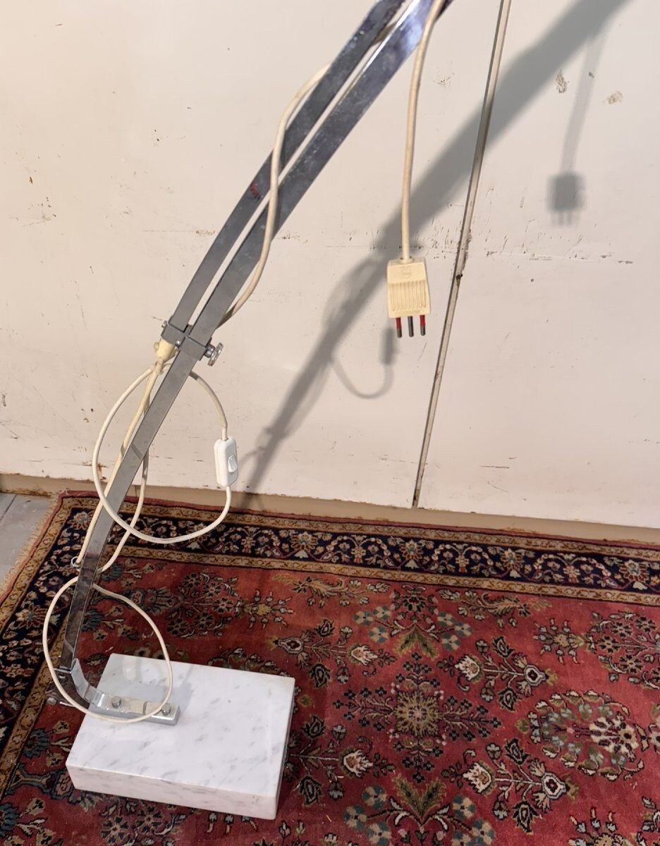 According to Goffredo Reggiani: Vintage 1970 telescopic arc floor lamp.