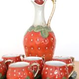 Antique strawberry liqueur service