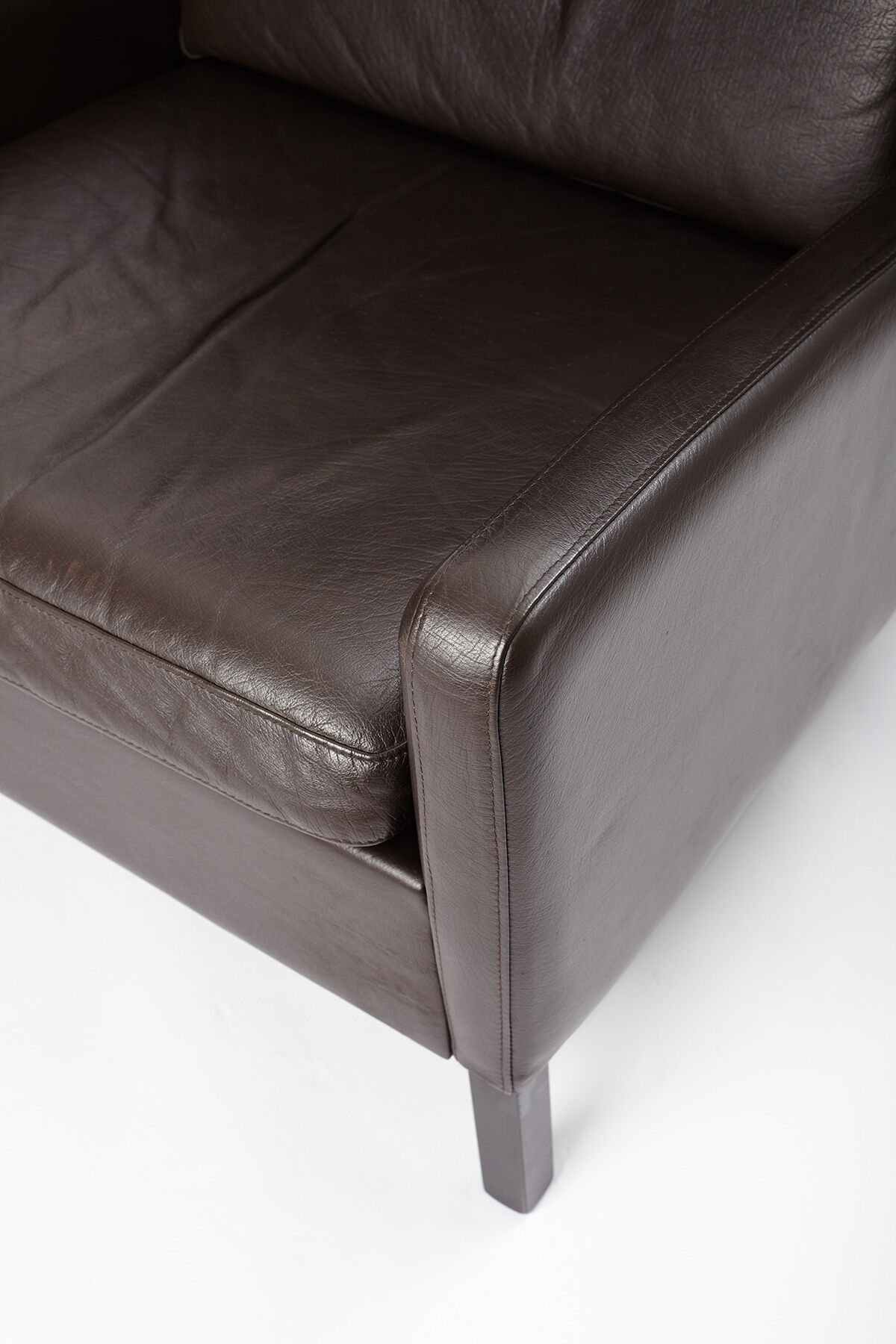 Mid-Century danish highback armchair with footrest