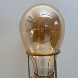 Hot air balloon lamp glass / gold metal