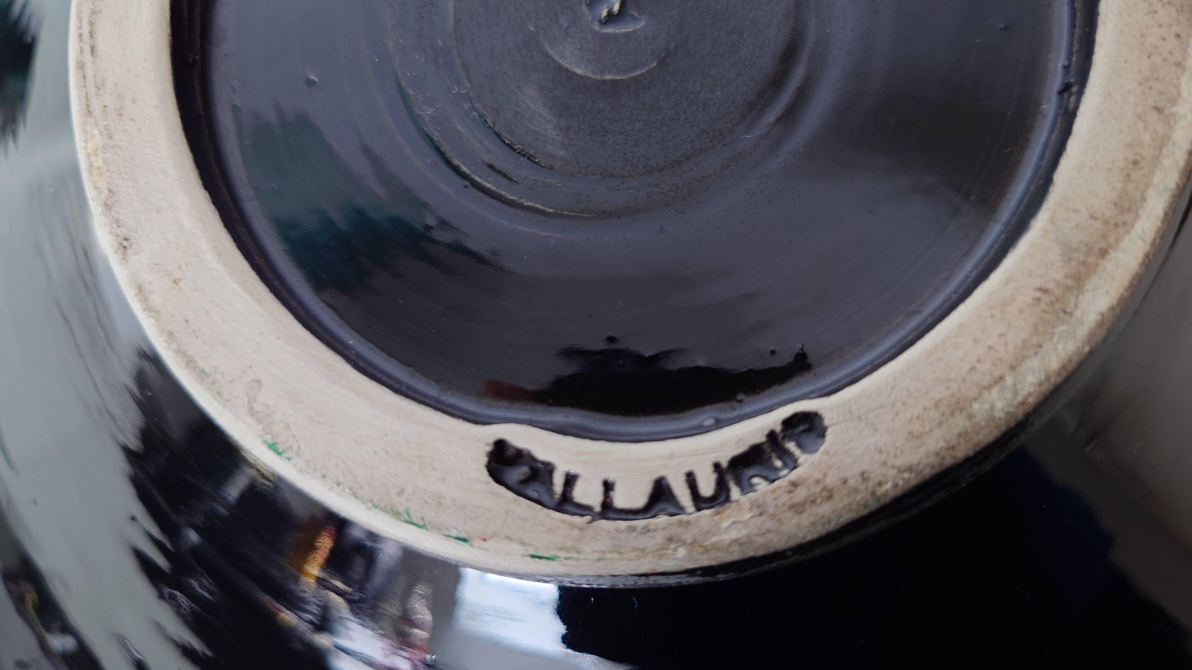 Large Vallauris ceramic bowl signed – colourful decorative centrepiece.