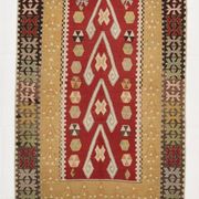 3x5 Small Size Vintage Kilim Area Rug, Ethnic Pattern Kilim, 95x143 cm