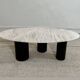 Table basse en marbre et pieds acier