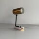 Lampe de bureau minimaliste à tête en laiton et base en marbre, années 1960, Allemagne