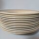 Lot de 12 assiettes creuses vintage motif bordeaux caramel