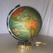 Illuminated terrestrial globe Perrina from the 1950s/60s.