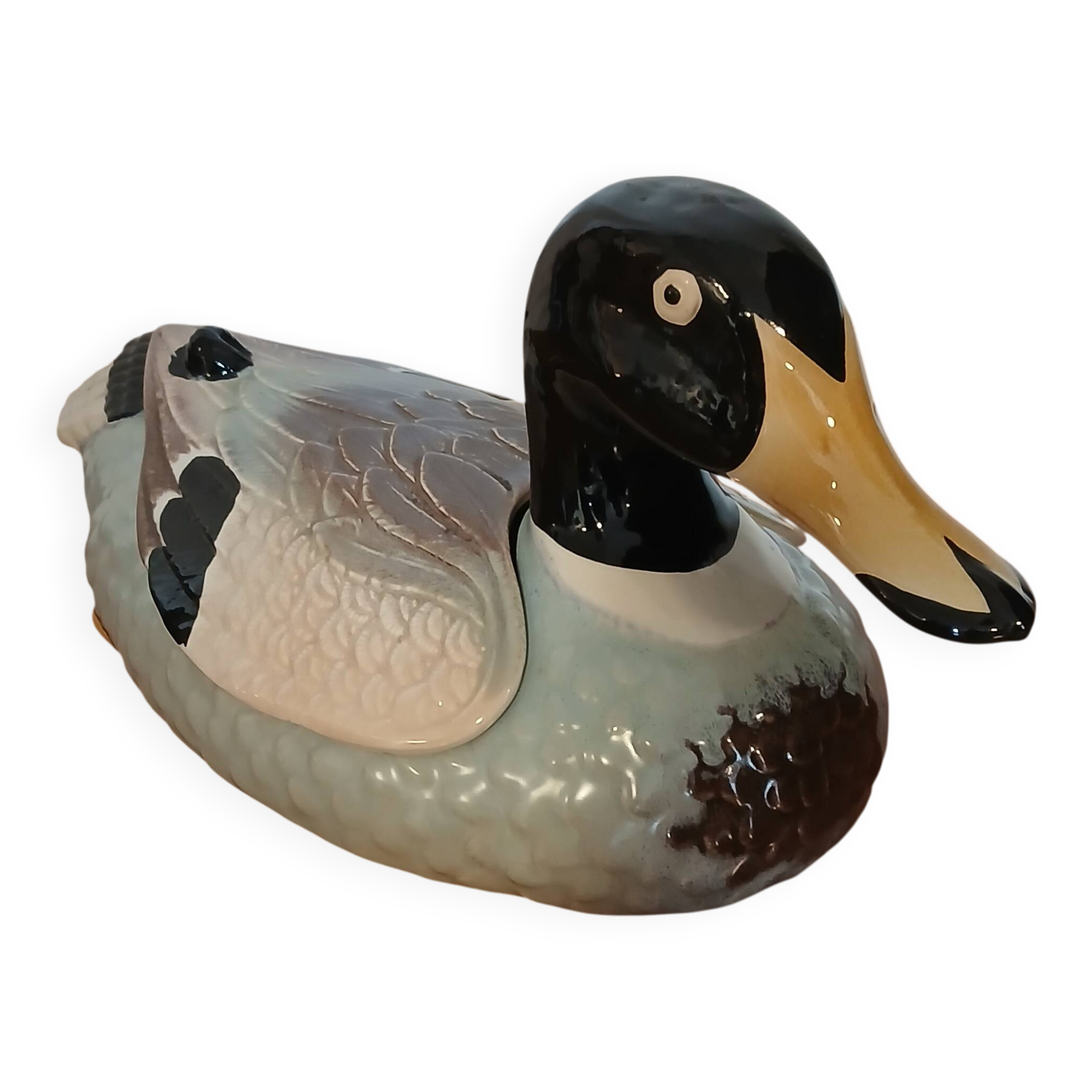 1 bonbonnières canard en faïence