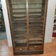 Old double curtained oak filing cabinet