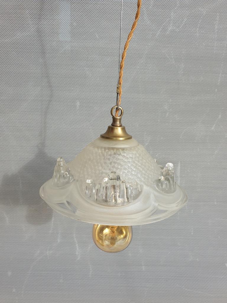Pendant lamp glacier Ezan art deco 1930