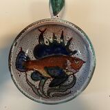 Vintage frying pan decorated with fish Vallauris