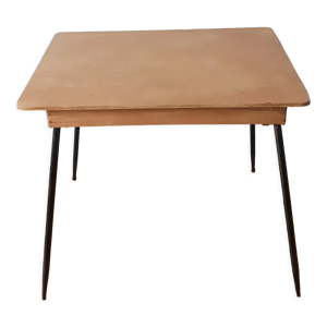 Bureau en bois vintage - pieds compas table