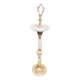Onix and brass pedestal ashtray