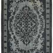 Hand-knotted antique anatolian 1970s 176 cm x 263 cm grey carpet