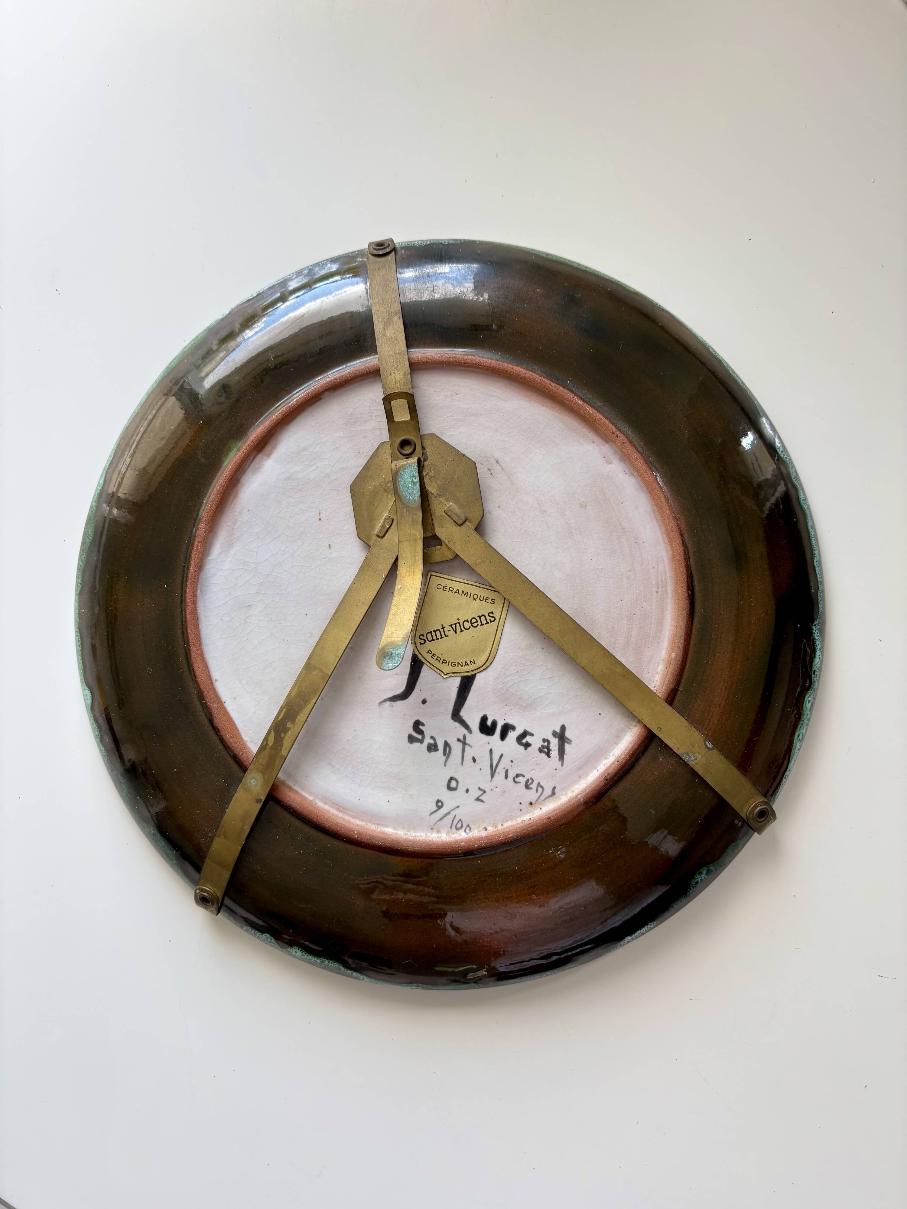 Assiette Jean Lurçat – Saint-Vicens Perpignan – Numérotée 9/100