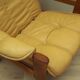 Yellow leather armchair, Danish design, 1960s, production: Denmark