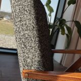 Scandinave armchair black granola zig zag modern design