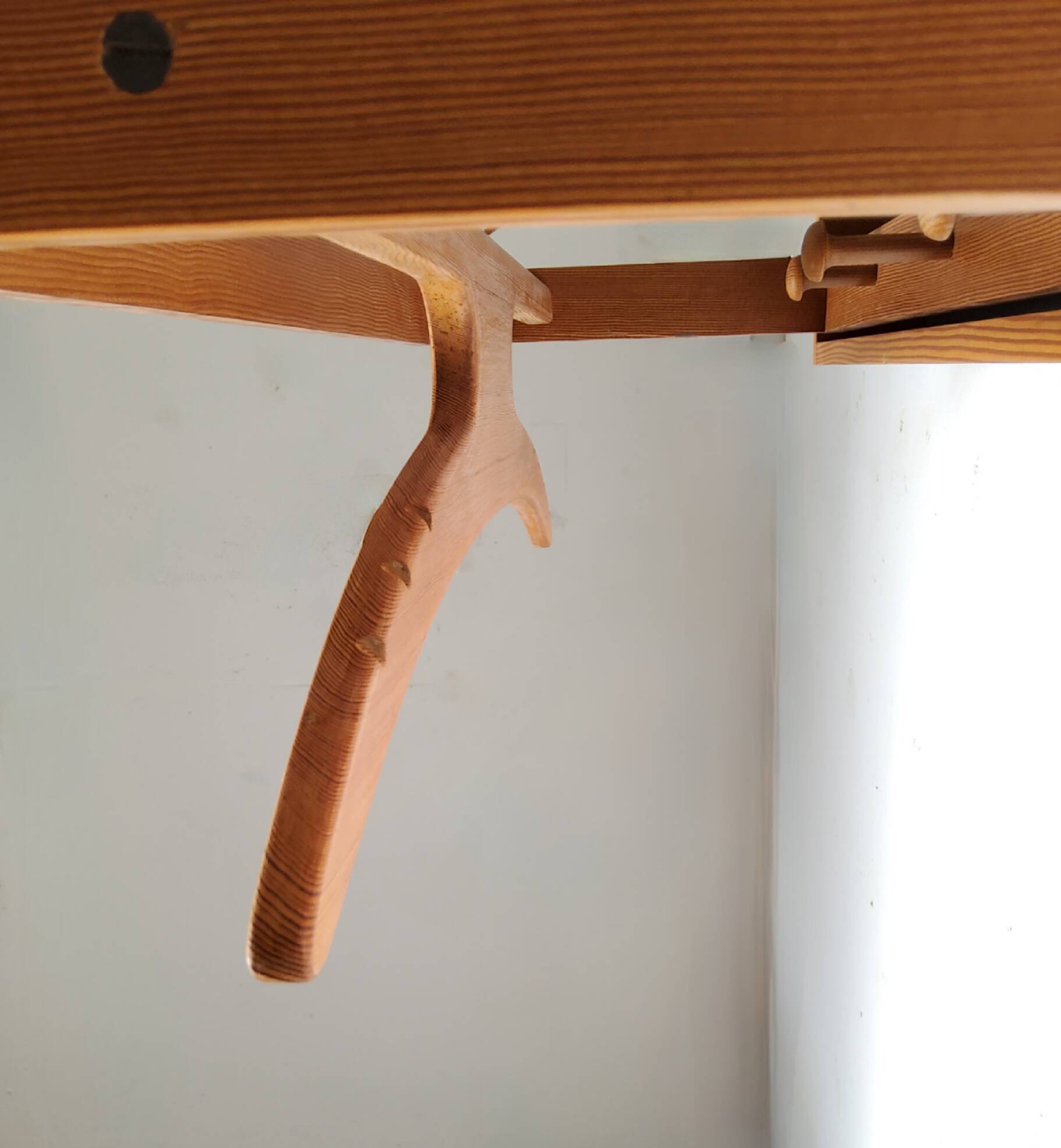 Scandinavian coat rack in solid teak Denmark 1960s
