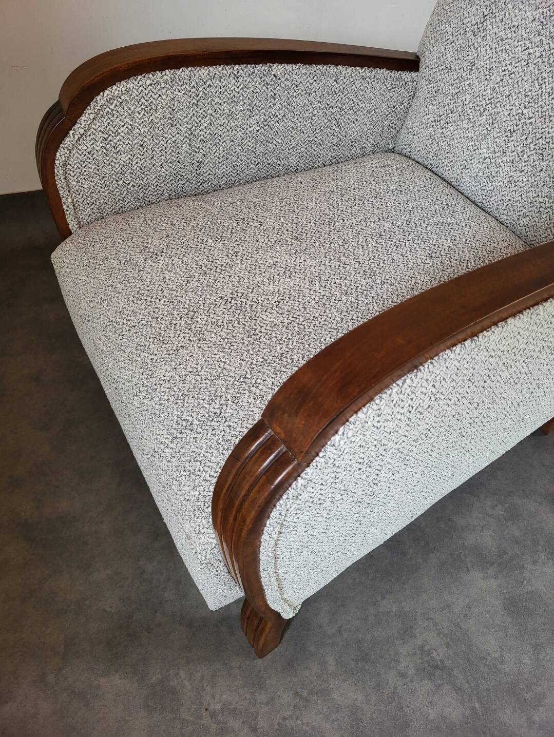 Restored 1930 art deco armchair