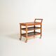 Chariot de service en acajou scandinave, années 1950