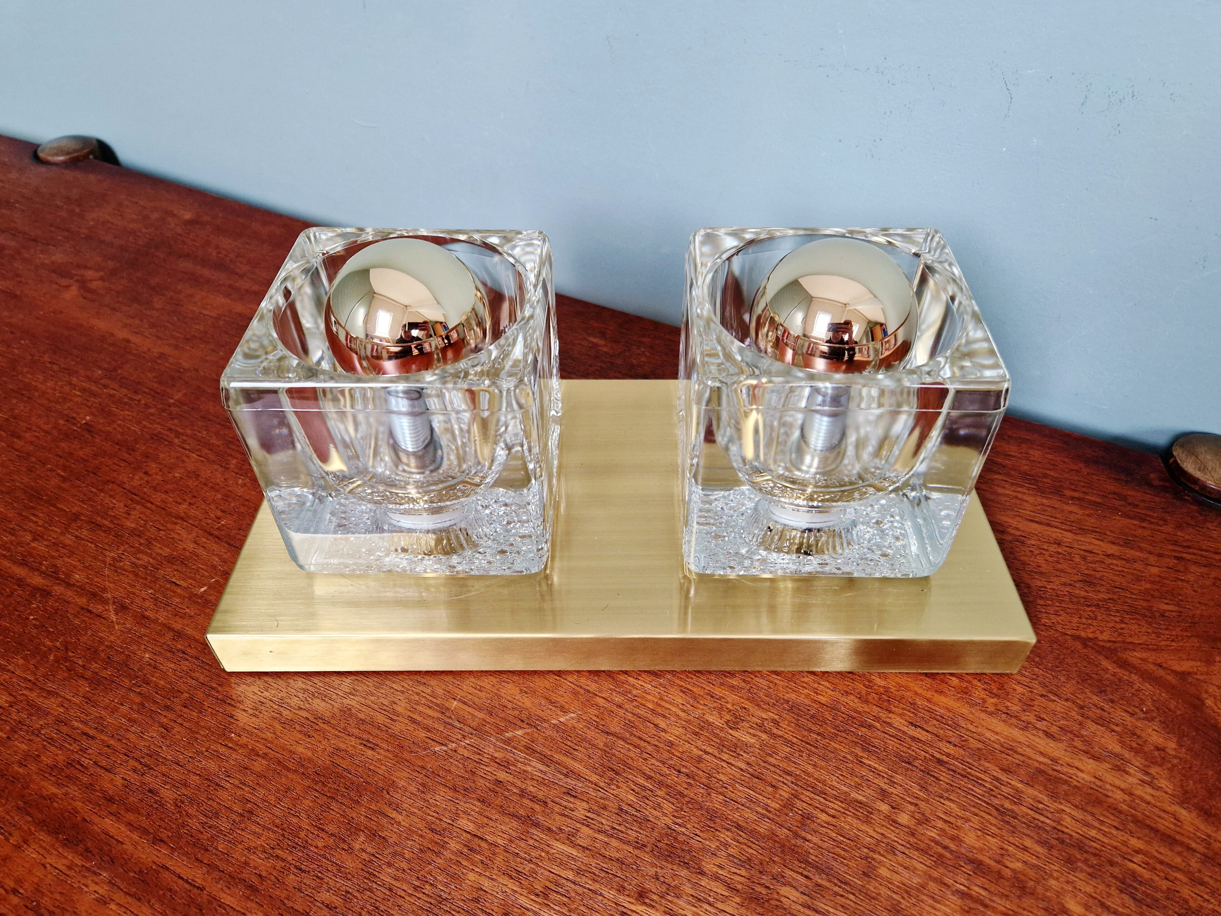 Double wall light Ice Cube, Peill & Putzler, 1970s