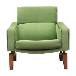 Fauteuil vert, design danois, années