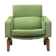 Fauteuil vert, design danois, années 1970, fabriqué au Danemark
