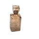 Whisky carafe in brown smoked glass sealed cap