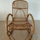 Natural rattan rocking chair - Vintage 1960s/70s