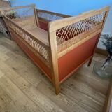 Vintage rattan bed for baby/child