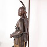 Pair of spelter lamps