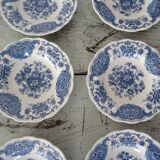 6 cups ridgway staffordshire windsor flowers blue