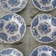 6 coupelles ridgway staffordshire windsor fleurs bleu