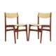 Ensemble de deux chaises en teck, design danois, années 1970, production: Danemark
