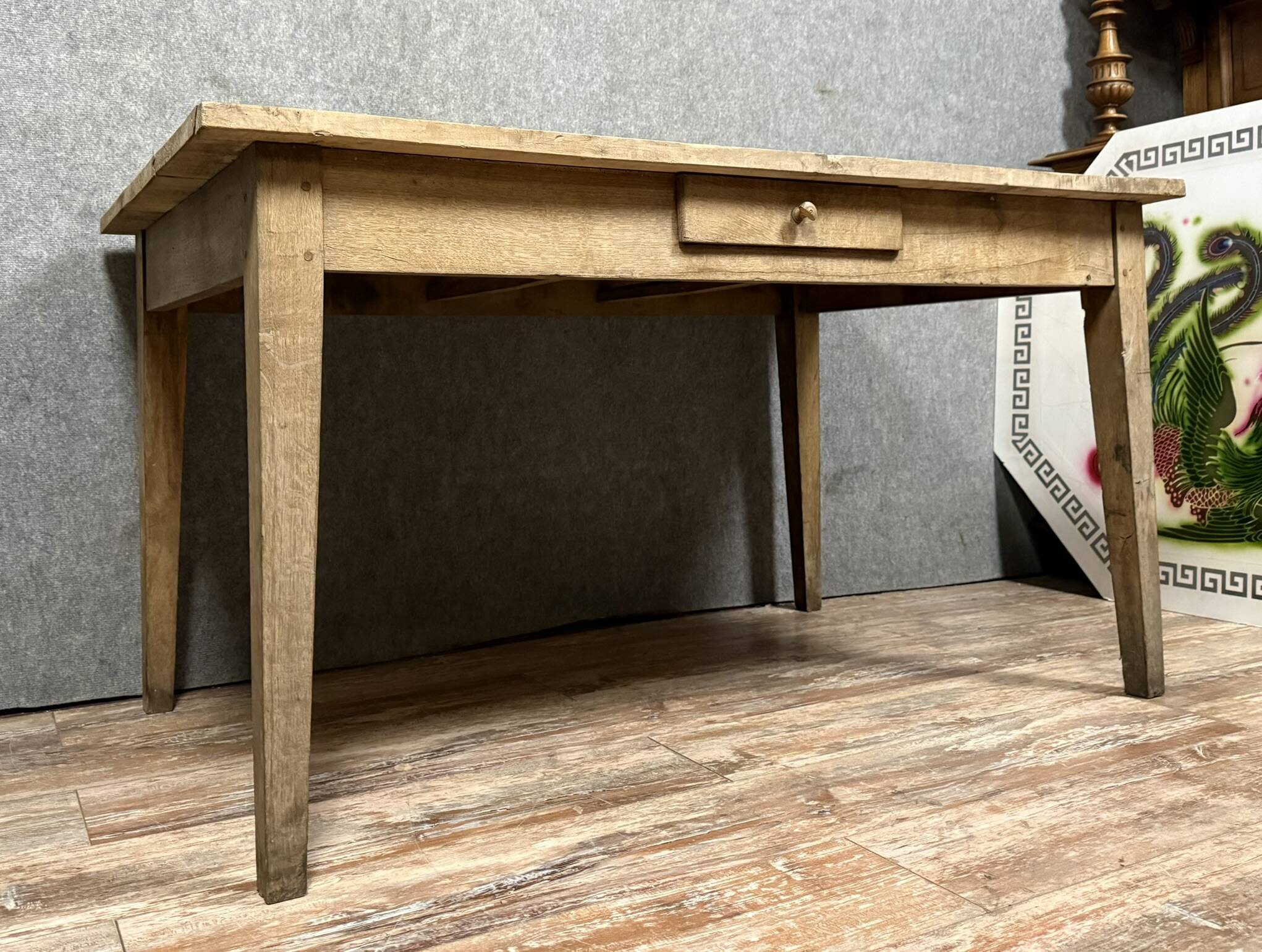Louis XVI period desk in stripped wood circa 1800