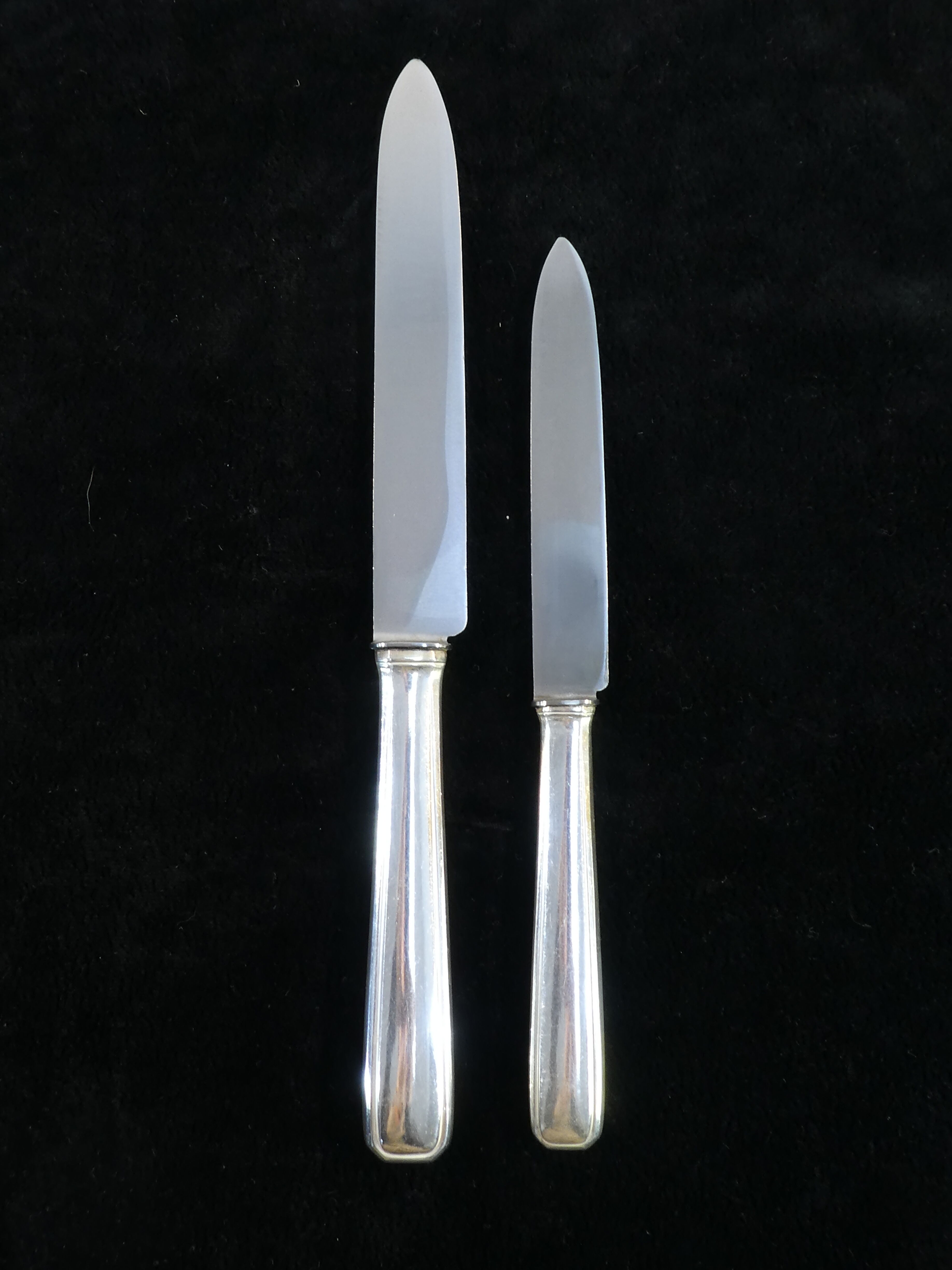 Box 24 knives boulenger in silver metal model suzy