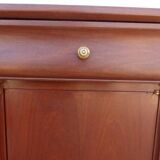 2 bedside tables in solid cherry wood, one drawer, one door with knob