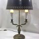 Lampe bouillotte empire à deux lumières