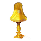 Lampe de table Hollywood Regency avec base en lucite