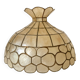 Abat jour, mother-of-pearl and brass suspension