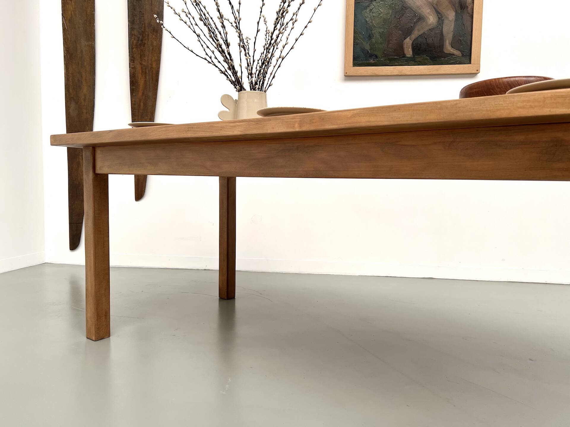 Solid beech farmhouse table