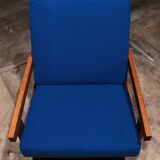 Hans J Wegner GE421 Getama Fauteuil relax en chêne avec dossier réglable