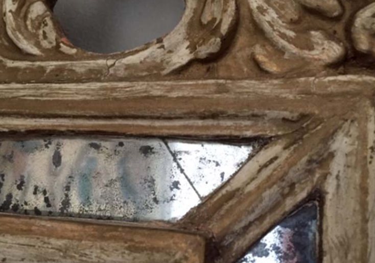 Dutch mirror of the 17th century 43x70cm