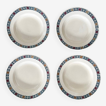 4 Longchamp soup plates 1920