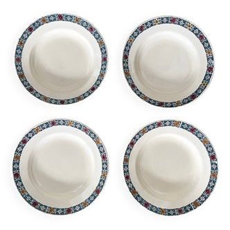 4 Longchamp soup plates 1920