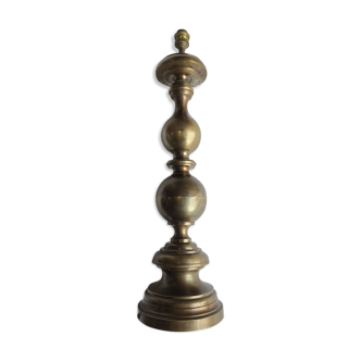 Pretty old brass candlestick type lamp