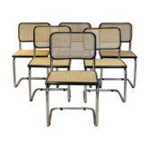 Lot de six chaises Cesca B32 design Marcel Breuer